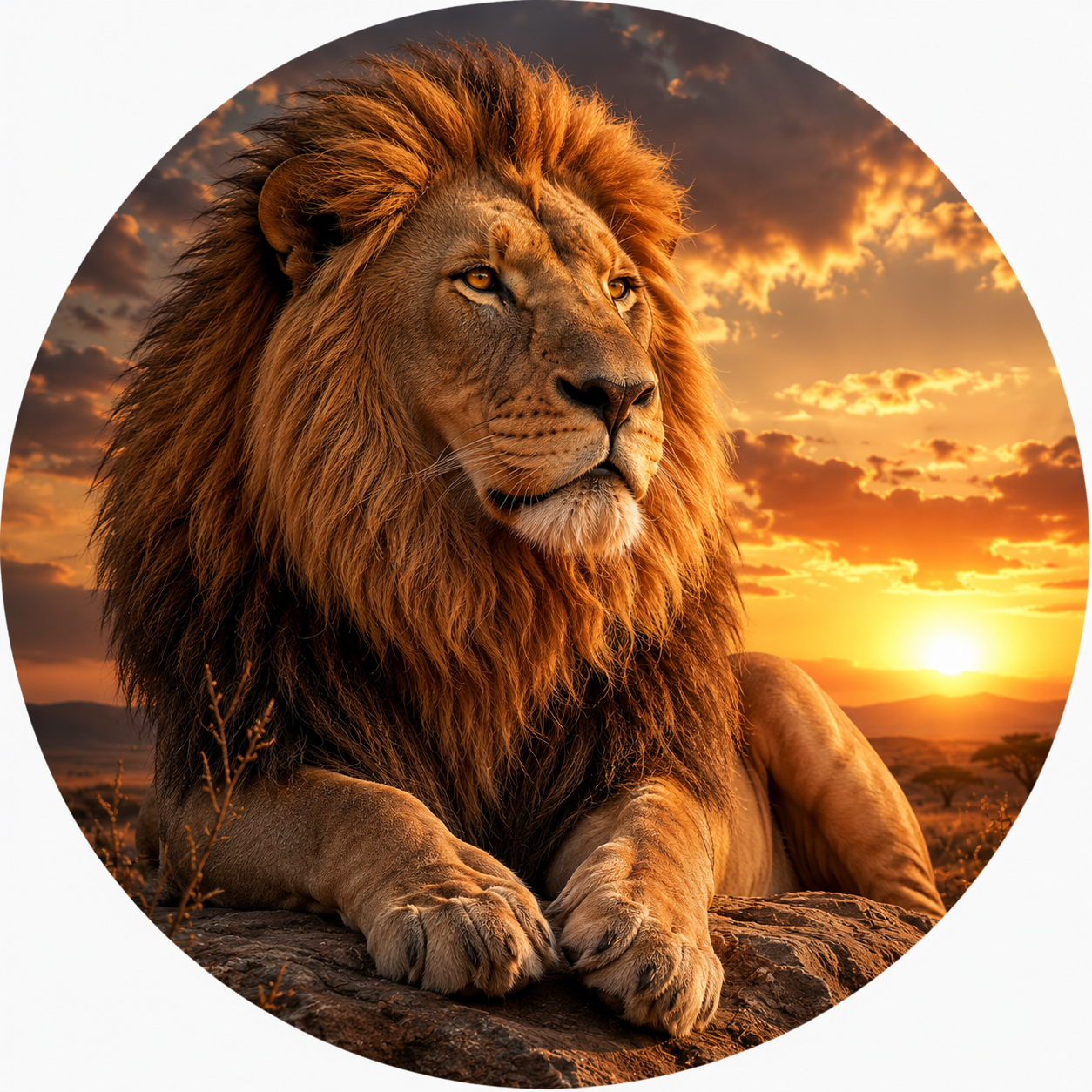 Sunset Lion
