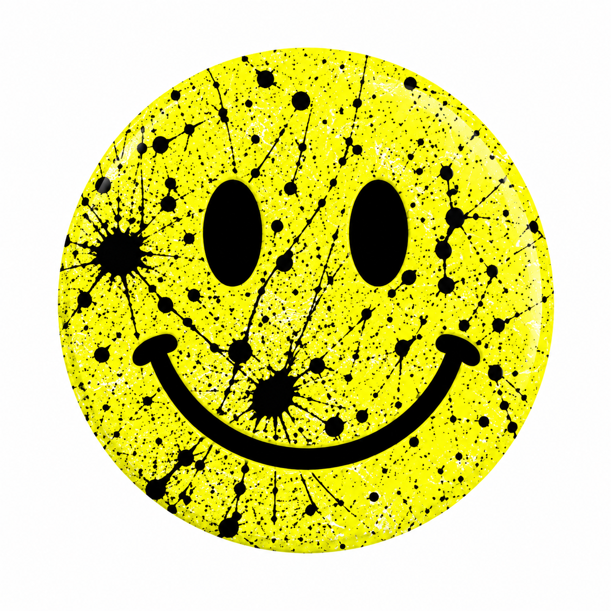 Yellow Splatter Smiley