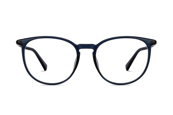 Blue Full Rim Round Eyeglasses